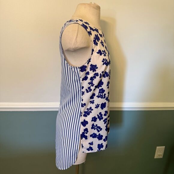 CAbi Bonita Floral Stripes Hi Lo Tunic Tank Top Size Small - Picture 6 of 10